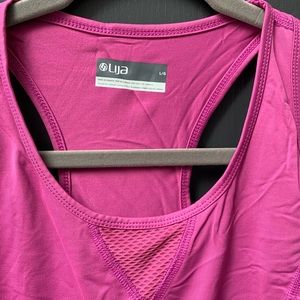 Lija Pink Women’s Racerback Tank Size Large